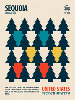 Sequoia National Park Travel Poster | Artbanx UK