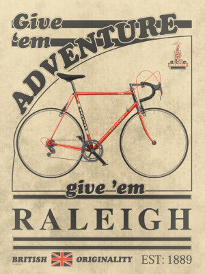 Raleigh Bicycle Vintage Style Advert | Artbanx UK