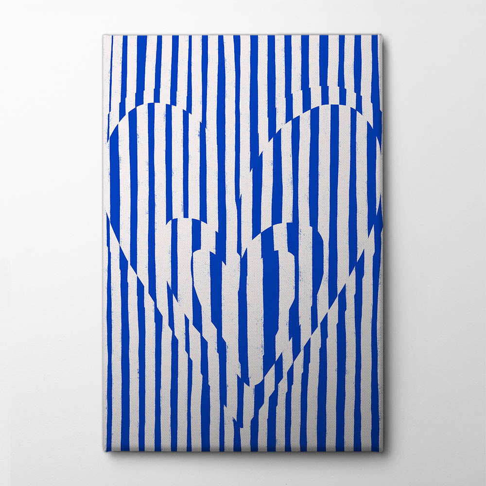 Heartbeat Stripes Canvas Print by Treechild | Artbanx UK Wall Art