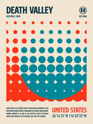 Death Valley National Park Travel Poster | Artbanx UK