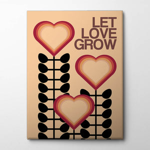 Let Love Grow Cream Canvas Print by Frances Collett | Artbanx UK Wall Art