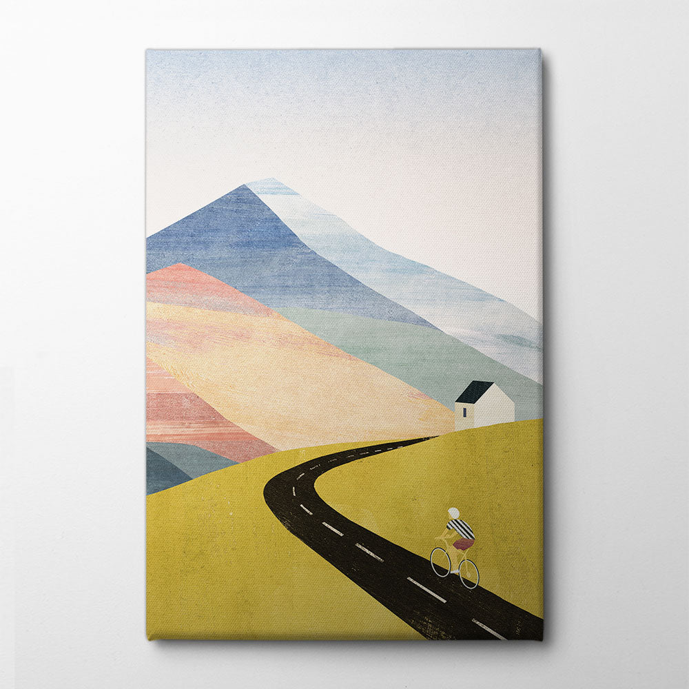 Cycling Home Canvas Print by longwayhome | Artbanx UK Wall Art