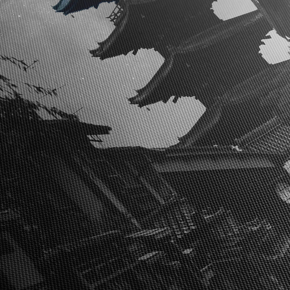 Lonely Temple Canvas Print Close Up