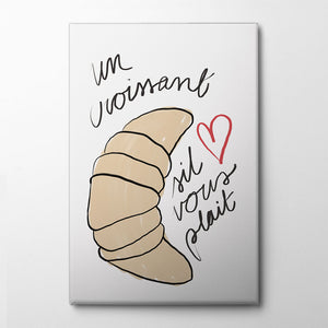 Un Croissant Canvas Print by Athene Fritsch | Artbanx UK Wall Art