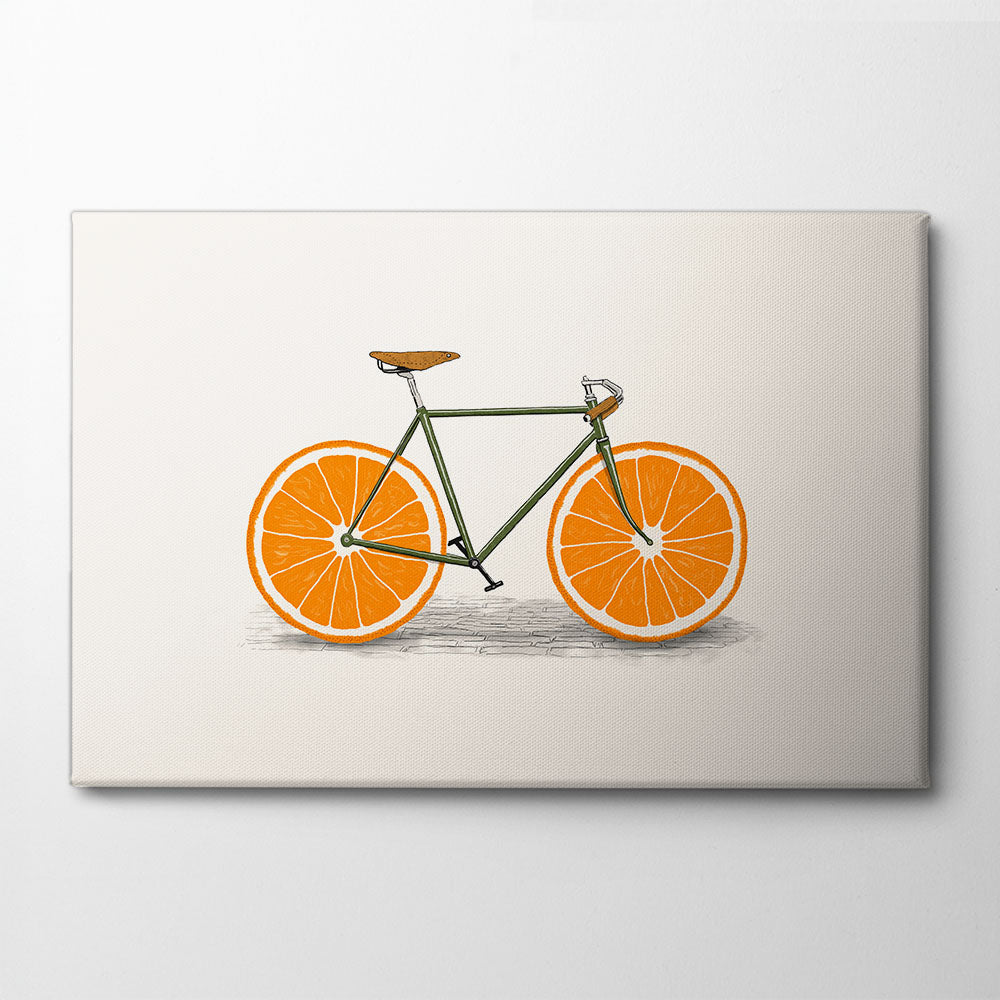 Orange Wheels Canvas Print by Florent Bodart | Artbanx UK Wall Art