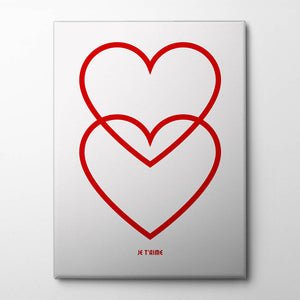 Entwined Hearts Canvas Print by Athene Fritsch | Artbanx UK Wall Art