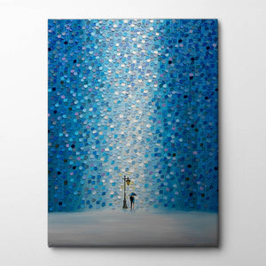 Rainy Streetlight Sonata Canvas Print by Ekaterina Ermilkina | Artbanx UK Wall Art