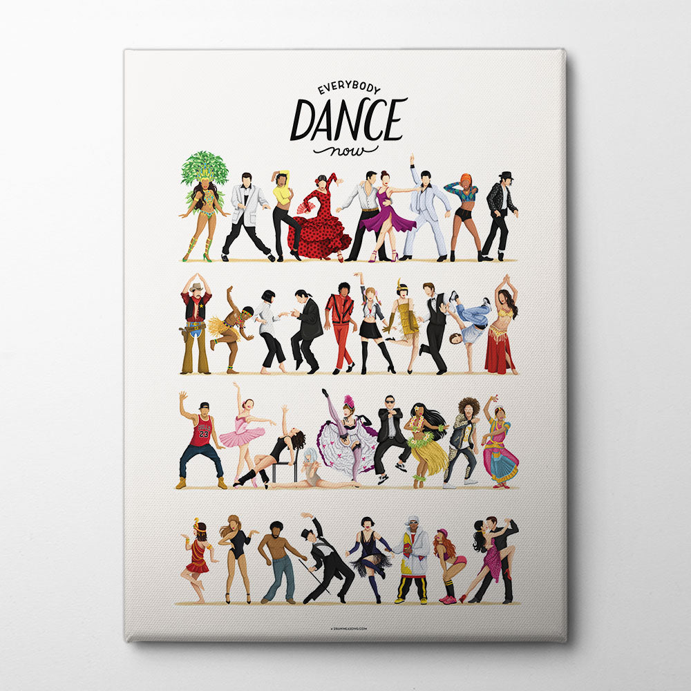 Everybody Dance Now Canvas Print by Nour Tohme | Artbanx UK Wall Art