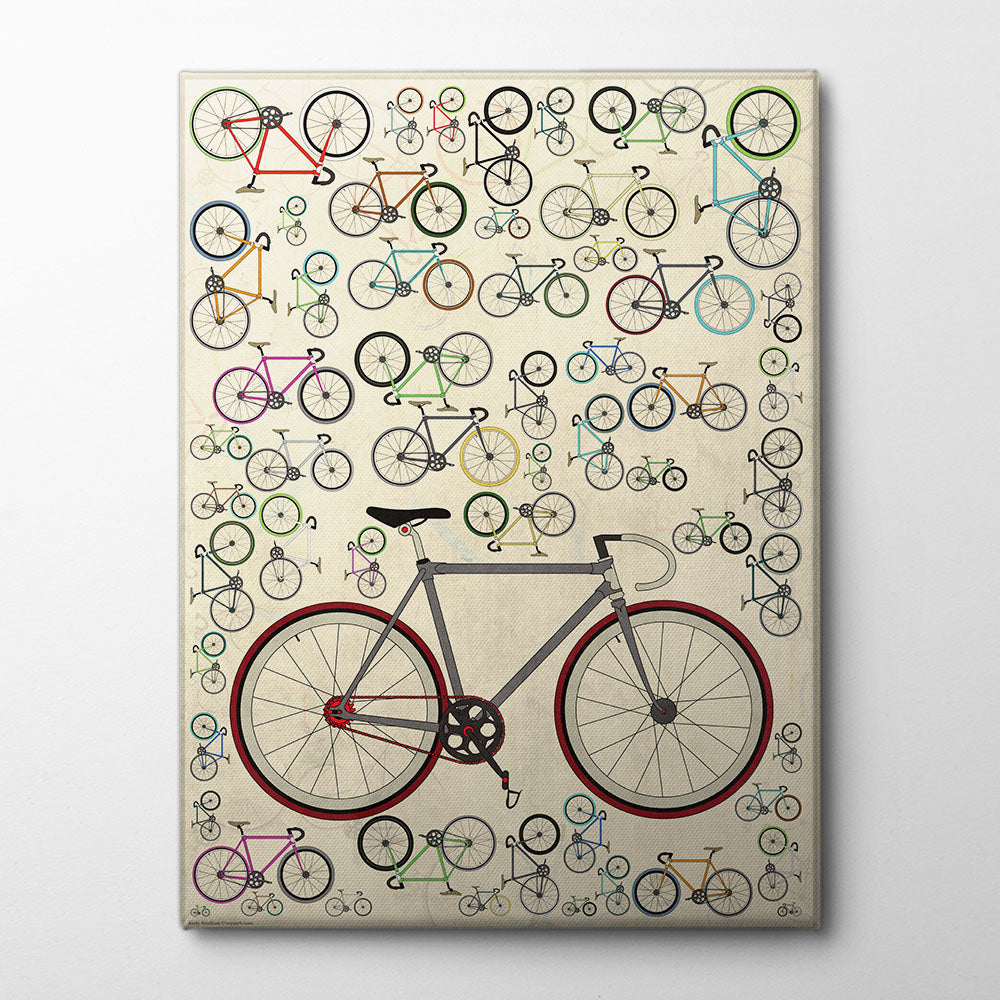 Fixie Bicycles Canvas Print by Wyatt 9 | Artbanx UK Wall Art