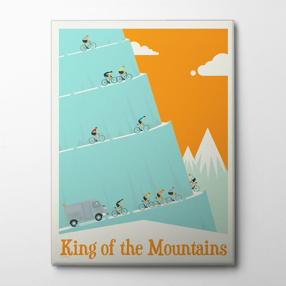 King of the Mountains Tour De France Stage Canvas Print by Wyatt 9 | Artbanx UK Wall Art