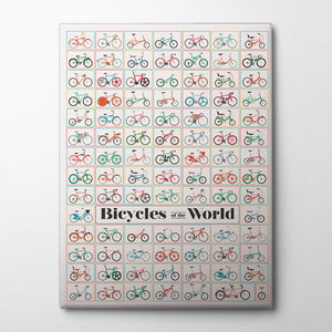 Bicycles of the World Canvas Print by Wyatt 9 | Artbanx UK Wall Art