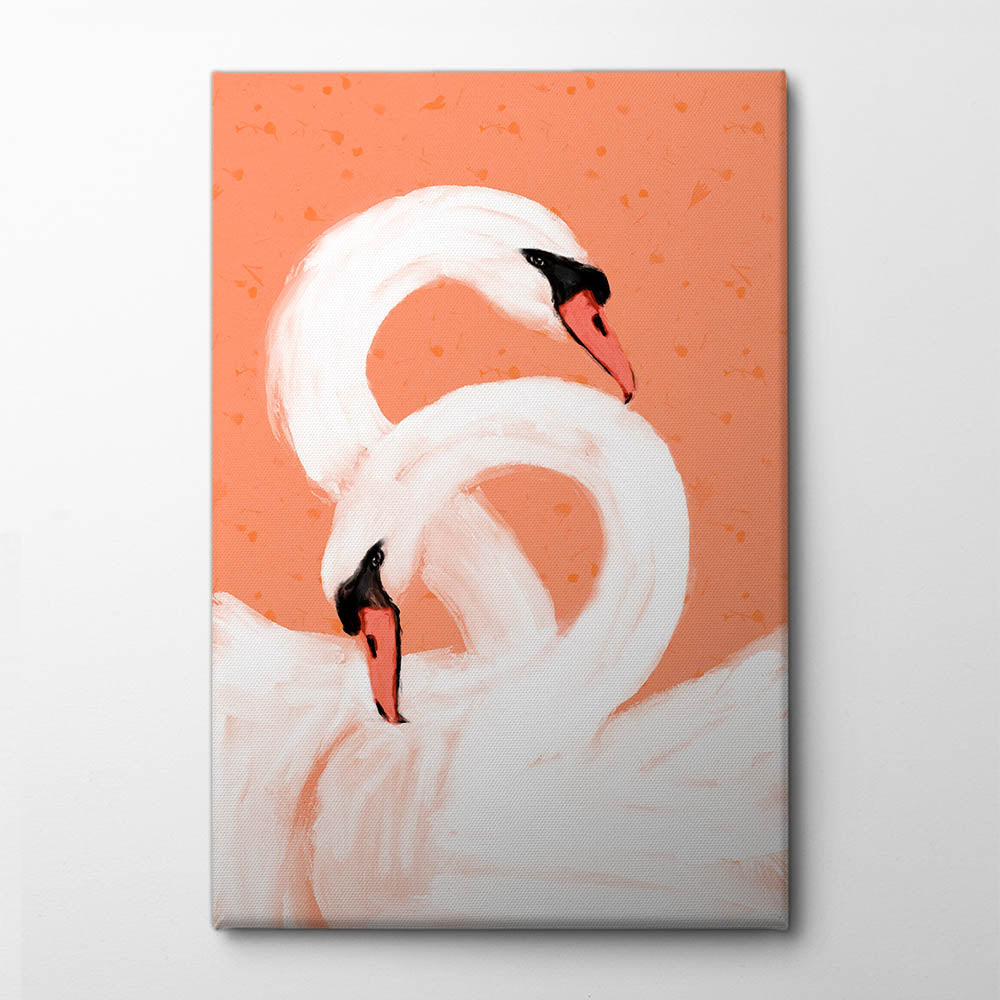 Graceful Swans Canvas Print by Treechild | Artbanx UK Wall Art