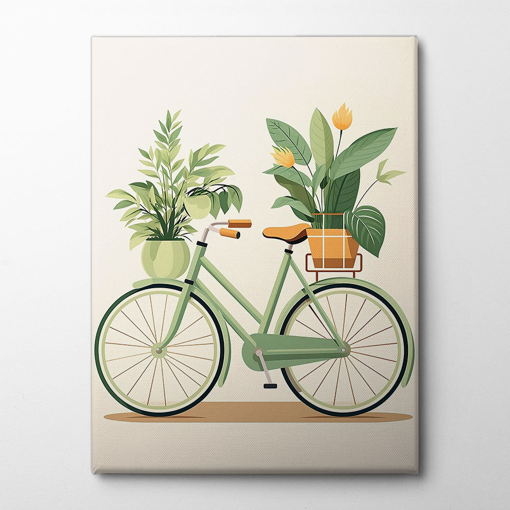 Botanical Bike Canvas Print by Emiliano Deificus | Artbanx UK Wall Art