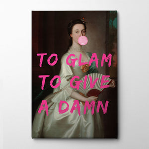 To Glam To Give A Damn Canvas Print by The Art Concept | Artbanx UK Wall Art