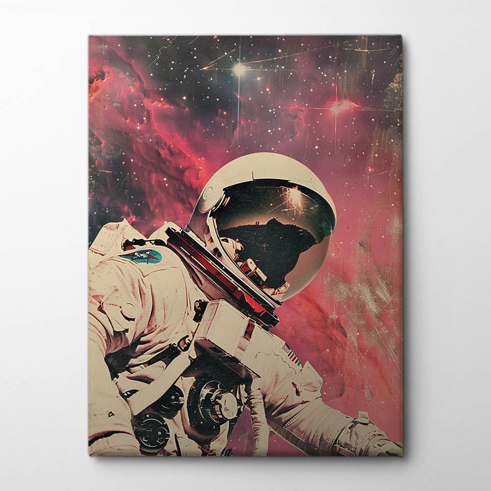 Astronaut in a Space Canvas Print by Samantha Hearn | Artbanx UK Wall Art