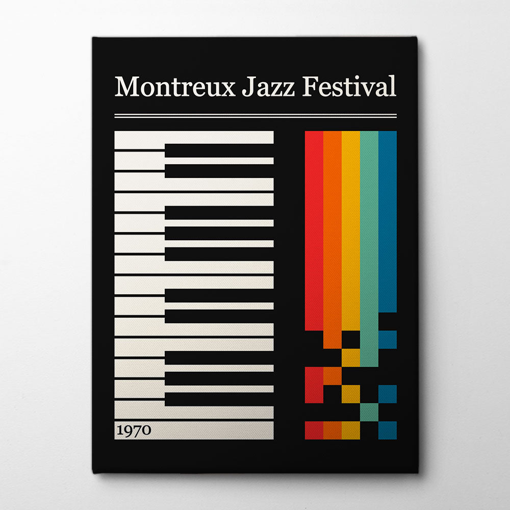 Montreaux Jazz Festival Canvas Print by Retrodrome | Artbanx UK Wall Art