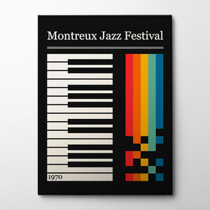 Montreaux Jazz Festival Canvas Print by Retrodrome | Artbanx UK Wall Art