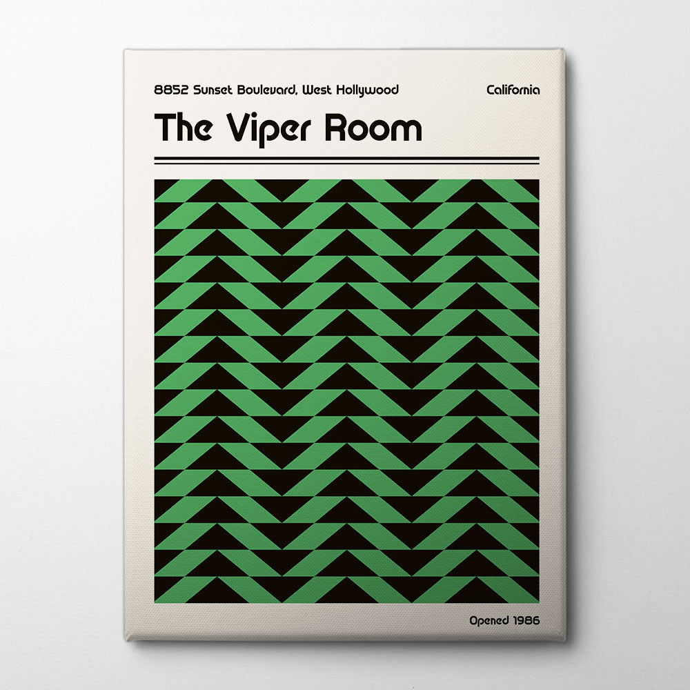 Viper Room Retro Canvas Print by Retrodrome | Artbanx UK Wall Art