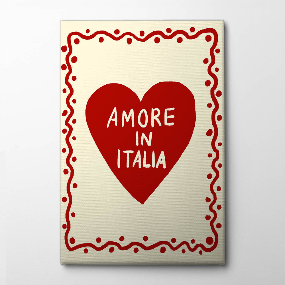Amoreinitalia Up Canvas Print by Studio Dolci | Artbanx UK Wall Art