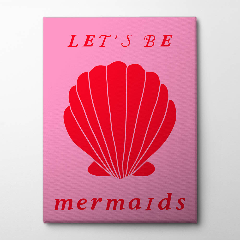 Mermaidspinkred Ratioiso Canvas Print by Talitha McQueen | Artbanx UK Wall Art