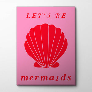 Mermaidspinkred Ratioiso Canvas Print by Talitha McQueen | Artbanx UK Wall Art