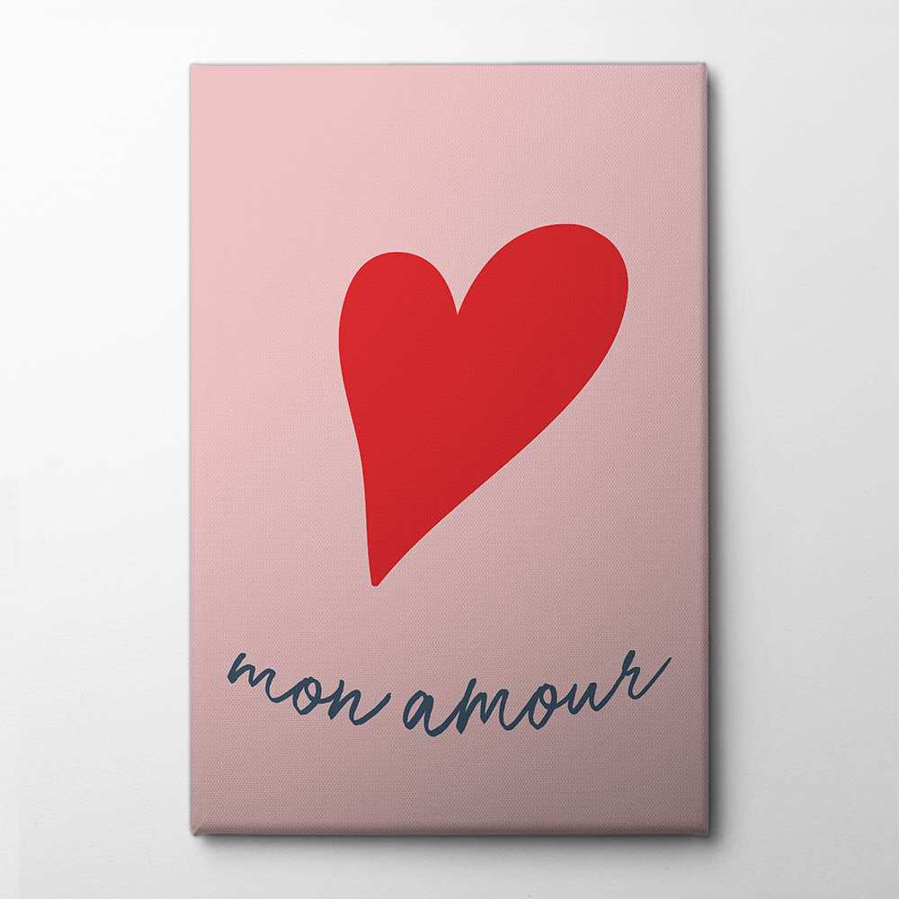 Monamourpinkred Ratioiso Canvas Print by Talitha McQueen | Artbanx UK Wall Art