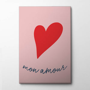 Monamourpinkred Ratioiso Canvas Print by Talitha McQueen | Artbanx UK Wall Art
