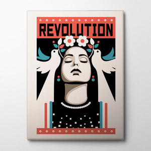 Revolution Activist Peace Canvas Print by Retrodrome | Artbanx UK Wall Art