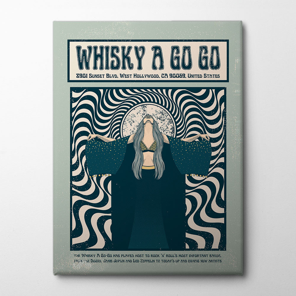 Whisky A Go Go Canvas Print by Retrodrome | Artbanx UK Wall Art