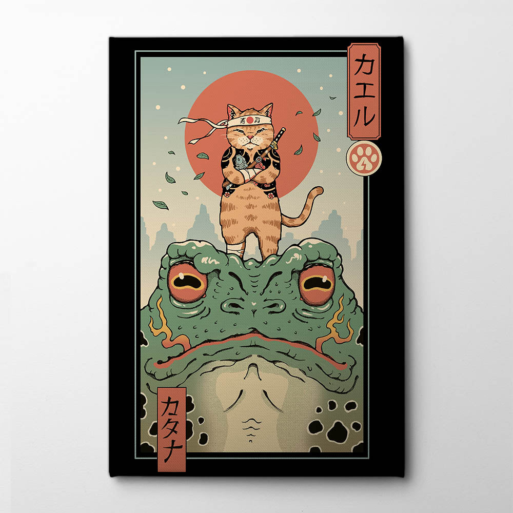Catana and the Big Frog By Vincent Trinidad Art Canvas Print by Vincent Trinidad | Artbanx UK Wall Art