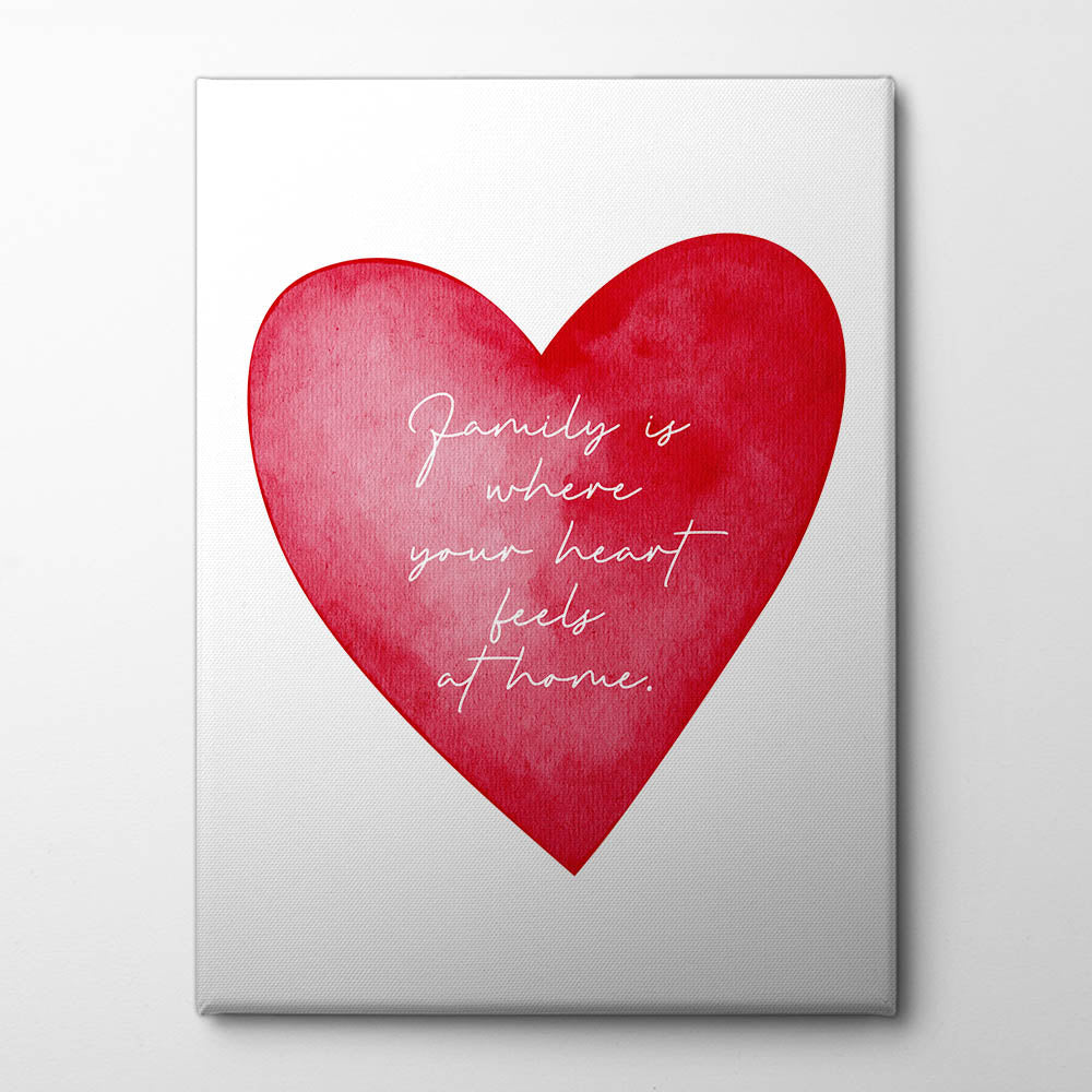 Family is where... Canvas Print by Ohkimiko | Artbanx UK Wall Art