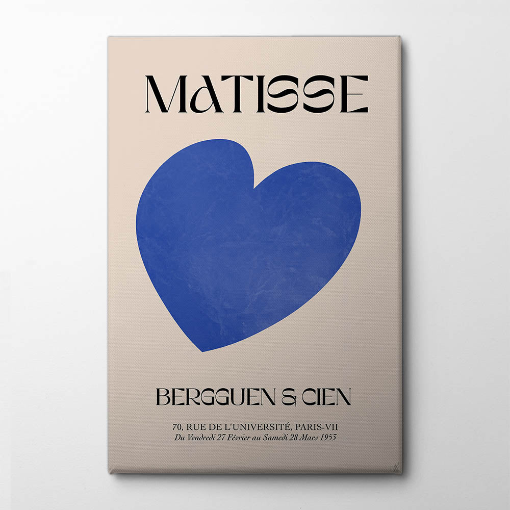 Blue Heart Canvas Print by Anne-Marie Volfova | Artbanx UK Wall Art