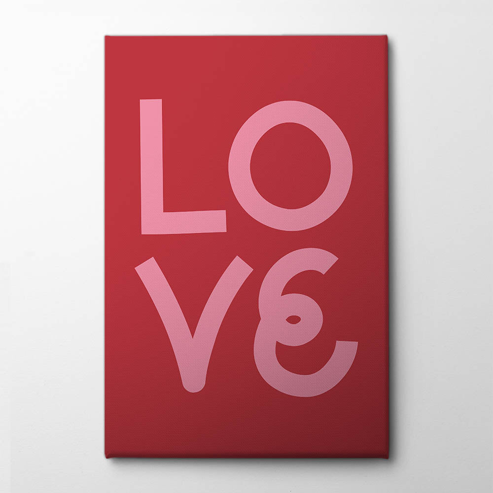 Love Red Canvas Print by Oju Design | Artbanx UK Wall Art