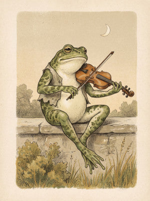 The Fiddle Playing Frog | Artbanx UK
