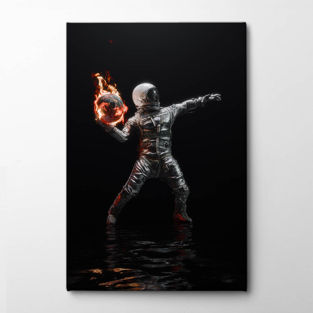 Planet Thrower Canvas Print by Nicebleed | Artbanx UK Wall Art