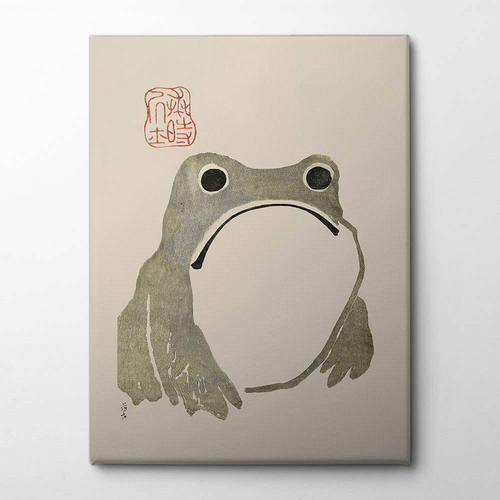 Grumpy Frog I Original Canvas Print by Matsumoto Hoji | Artbanx UK Wall Art