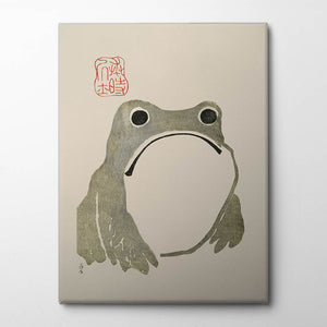 Grumpy Frog I Original Canvas Print by Matsumoto Hoji | Artbanx UK Wall Art