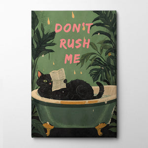 Cat Lounging In A Vintage Bathtub Canvas Print by The Art Concept | Artbanx UK Wall Art