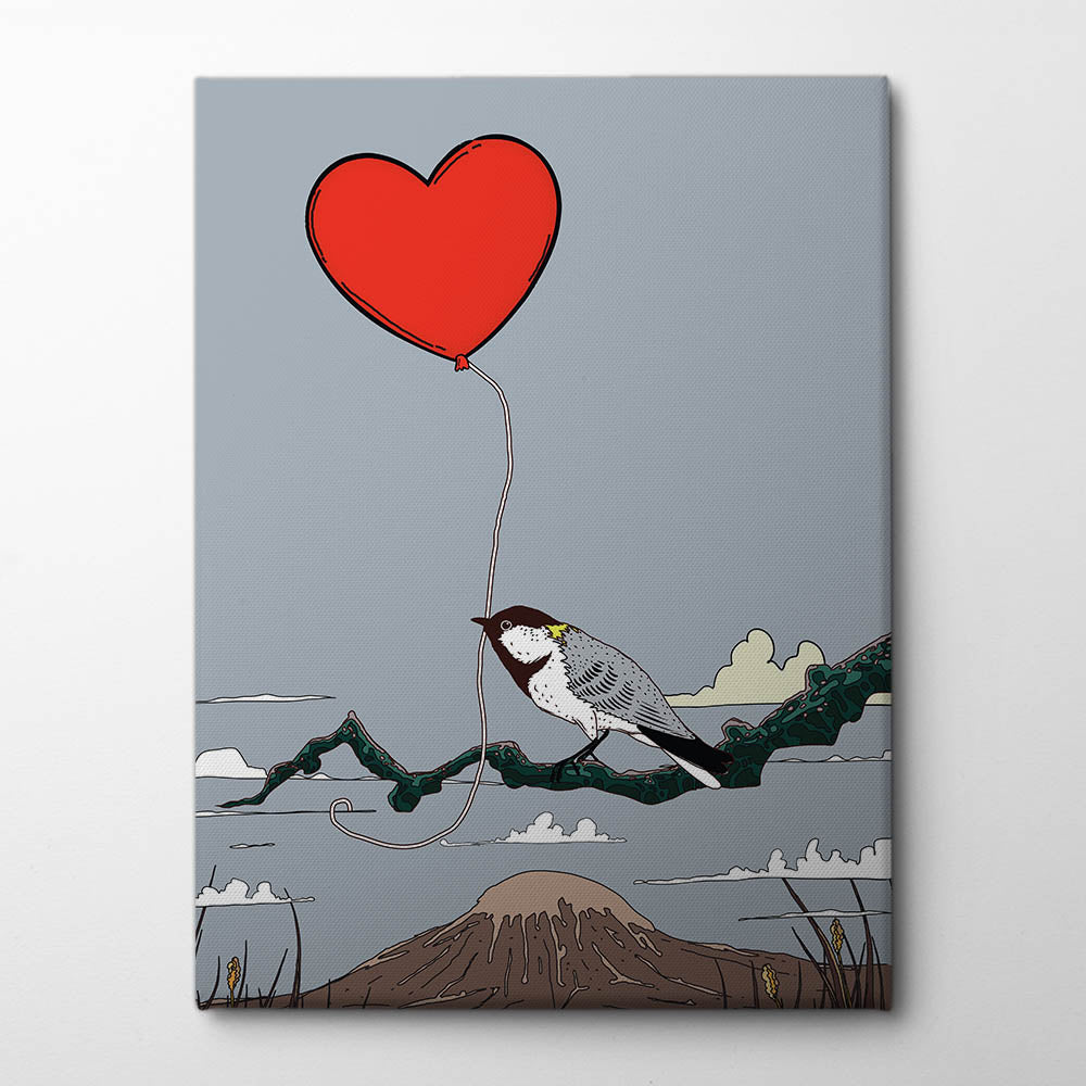 Love Bird Canvas Print by Nicholas | Artbanx UK Wall Art