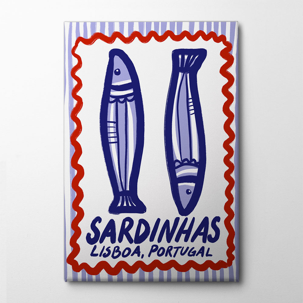 Lisbon Sardines Delight Canvas Print by Athene Fritsch | Artbanx UK Wall Art
