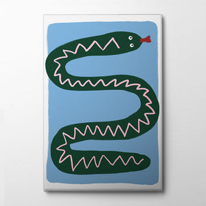 Wiggly Serpent Tale Canvas Print by Athene Fritsch | Artbanx UK Wall Art