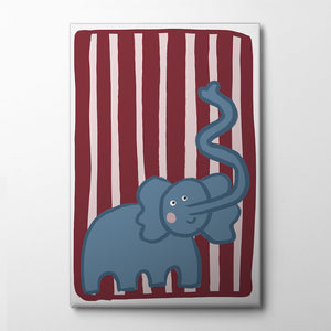 Curious Blue Elephant Canvas Print by Athene Fritsch | Artbanx UK Wall Art