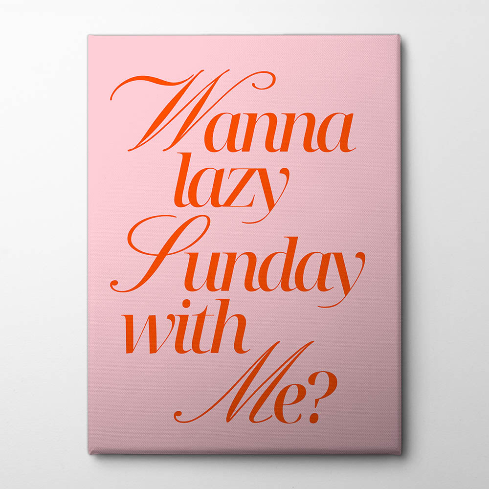 Lazy Sunday Rose Orange Canvas Print by Ohkimiko | Artbanx UK Wall Art