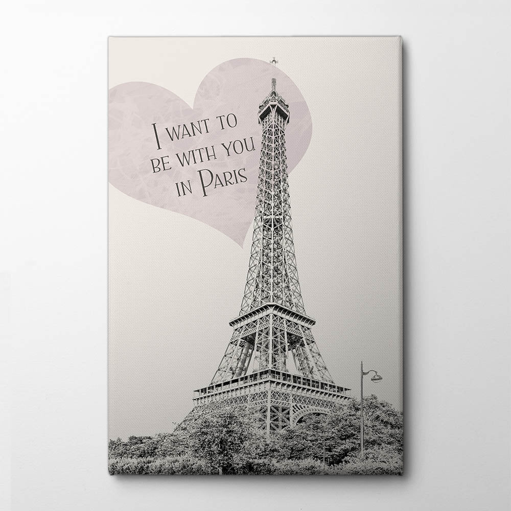 Paris Love Whispers Canvas Print by Melanie Viola | Artbanx UK Wall Art