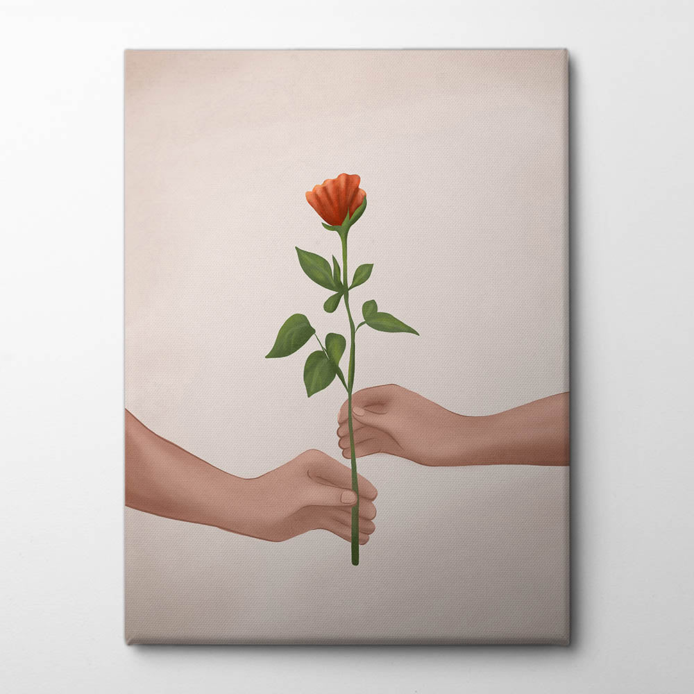 A Rose for You Canvas Print by City Art | Artbanx UK Wall Art