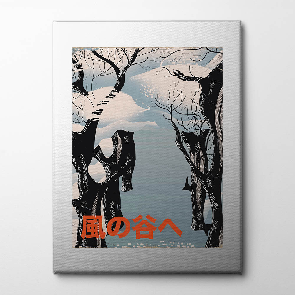 To the Valley of the Wind Japanese Winter Canvas Print