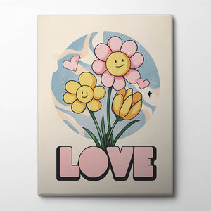 Flowers and Love Canvas Print by Andreas Magnusson | Artbanx UK Wall Art