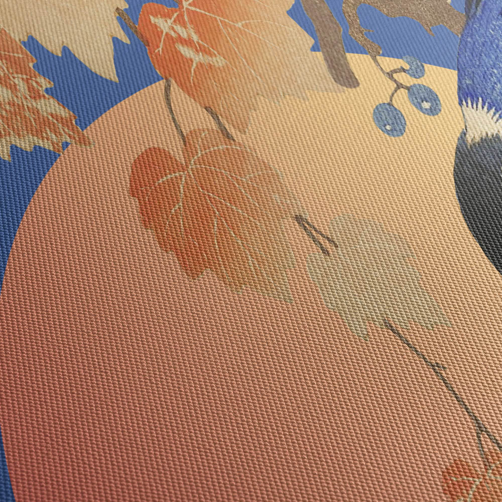 Ohara Koson a — a Remix Canvas Print Close Up
