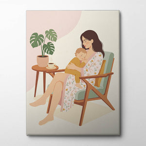 Mother With Small Child Canvas Print