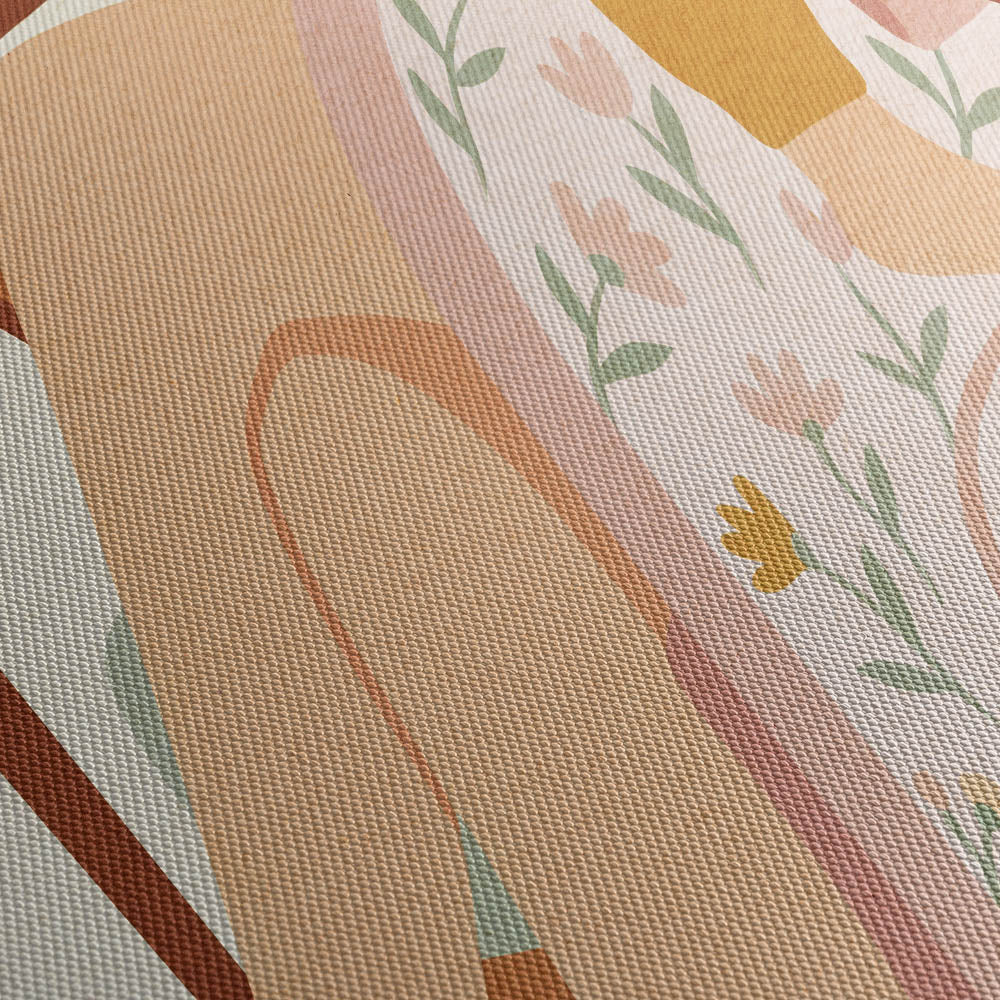 Mother With Small Child Canvas Print Close Up